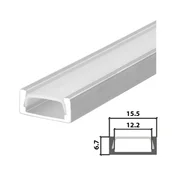 Set aluminijumski profil za LED trake 1m 15.5x6.7 ( LPR-610/1-SET )