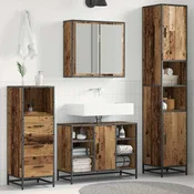 Vidaxl Komplet pohištva za kopalnico 3 pcs Star les Konstruiran les