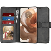 Techsuit Diary Book preklopna maska za Motorola Edge 50 Ultra – črna