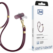 3MK EasyClip Elite Mulberry (gold) Phone lanyard
