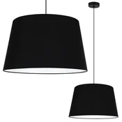 GH VISEČA SVETILKA GAJA CONE ČRNE OBLIKE, 1 RAVNI ČRNI SENČNIK 44 CM