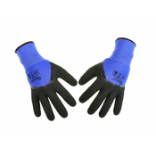 Radne rukavice velicina 10. plavi poliester sa 3/4 lateksa