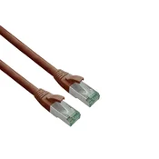 helos Patchkabel Cat.6a Superflex Cat.7 Rohkabel GHMT AWG 26/7 braun 2,0m