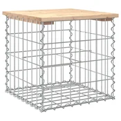 Vidaxl Vrtna klop gabion 43x44x42 cm trdna borovina