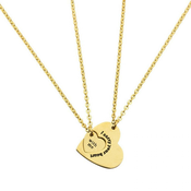 Ogrlice Duo Heart - zlata KP21120