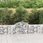 Lucne gabionske košare 3 kom 200x30x60/80 cm pocincano željezo