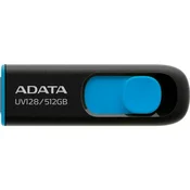 ADATA UV128 USB izbrisivi memorijski pogon 512 GB USB Tip-A 3.2 Gen 1 (3.1 Gen 1) Crno, Plavo