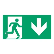 B-Safety Znak za izhod v sili tipa A za L-LUX Standard Eco - bela, zelena - Plastika