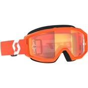 Naocale za motocross SCOTT Primal CH narancasto-bijele s krom narancastim pleksiglasom