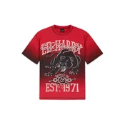 Ed Hardy Majica Panther  roza / brusnica / temno rdeča / črna