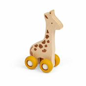 Bigjigs Toys Žirafa Safari hišni ljubljenček na kolesih