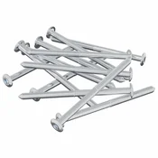 Vidaxl Vijak 1200 szt. srebrna M6 x 85 mm Jeklo