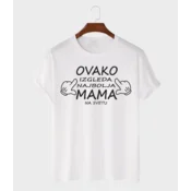 MAFIMI Ženska majica Ovako izgleda najbolja mama, Bela