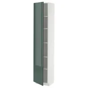 METOD Visoki element s policama, bela/Kallarp tamna sivozelena visokog sjaja, 40x37x200 cm