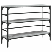 MAISON CHIC Konzolna mizica - miza ob steni siva sonoma 100x32x75 cm inženirski les, (21786239)
