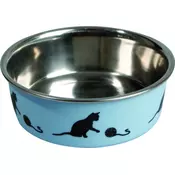 Flamingo Bella Kena metalna posuda za macke - plavi 160 ml