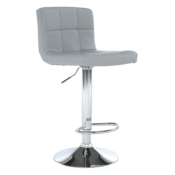 eoshop Barski stol, eko usnje sive barve/krom, CANDY NOVO