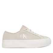 Calvin Klein Superge Vulc Flatf Laceup Suede HW0HW03088 Bež