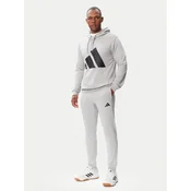 ADIDAS SPORTSWEAR Športna trenirka  siva / črna