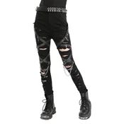 Ženske hlače DEVIL FASHION - Black Gothic Punk - PT251