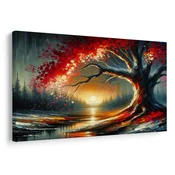 Slika drevo življenja ob sončnem zahodu - 120x80