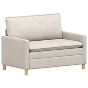 Vidaxl Kavč Krem 126 x 81 x 87,5 cm Poliester