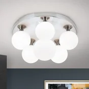 ORION Stropna lampa Snowwhite, baldahin O 36 cm, nikal - Dnevni boravak/blagovaonica - Moderan - mat nikal, bijela - Metal