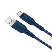 Hoco USB-A na USB-C kabel Hoco QC 3A, 1 m, X59, modra barva