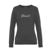 BENCH Sweater majica antracit siva / bijela