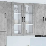vidaXL Stenska kuhinjska omarica Betonsko siva 40 x 31 x 100 cm