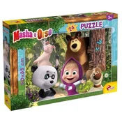 Masha in medvedovi prijatelji, 24-delni puzzle, 50x35 cm – Lisciani