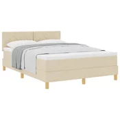 vidaXL vidaXL vzmetnica z vzmetnico krem 160x200 cm tkanina, (22083295)