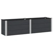 Povišena vrtna gredica Crna 200 x 50 x 54 cm