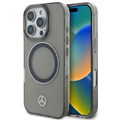 slomart Ohišje Mercedes Silver Ring MagSafe za iPhone 16 Pro - črno