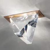 Fabbian Tripla - LED stropna svetilka za vgradnjo v bronasti barvi - Dnevna soba/jedilnica - Sodobni - jasno - Kristal