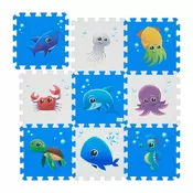 Northio Puzzle podloga z morskimi živalmi - 9 kosov, EVA pena, varna, spodbudna in enostavna za čiščenje