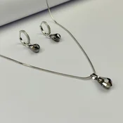 Alp Crystal Set ogrlica i minduše PDR15 SN, Crni