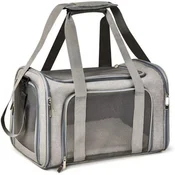 INF Velik 3-v-1 nahrbtnik za hišne ljubljenčke 45x30x30cm, zračen poliester Gray, (5000203011)