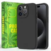 Silikonski ovitek za iPhone 15 Pro Max z MagSafe, temno črn