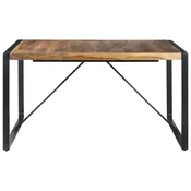 Vidaxl Jedilna miza 140x140x75 cm trden les s finišem iz palisandra