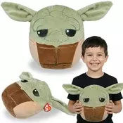 Disney TY Star Wars Yoda - Mehka, okrasna blazina, SQUISHY BEANIES, okrasna blazina za sobo - okrogla maskota 22cm