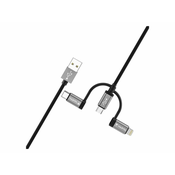Varta 57937101111 - USB kabel 3u1 s konektorom Lightning i Micro USB 2m