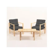 Hanah Home Garden set stol i 2 stolice MYG02, antracit