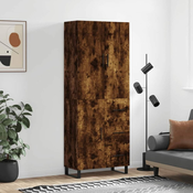 vidaXL vidaXL Visoka komoda dimljen hrast 69,5x34x180 cm inženirski les, (20805991)