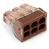 shumee Hitri konektor 6x 1,5-4 mm2 prozoren/rjav 773-606 /paket 50 kosov/