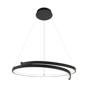LED luster na sajli LORENZO LED/35W/230V crna
