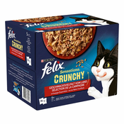 Felix Sensations Crunchy Crumbles 20 x 100 g + 2 x 40 g - Piletina, govedina, kunic, janjetina