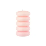 Ljubki dom Stebrna sveča MACARON 11,5 cm roza