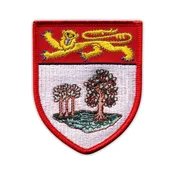 shumee Našitek grba Otoka princa Edvarda - Podlaga z likanjem/termotesnim varjenjem - Vezen našitek/značka/emblem