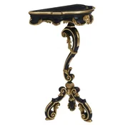 Casa Padrino luxury baroque 3-legged console black/gold - Made in Italy